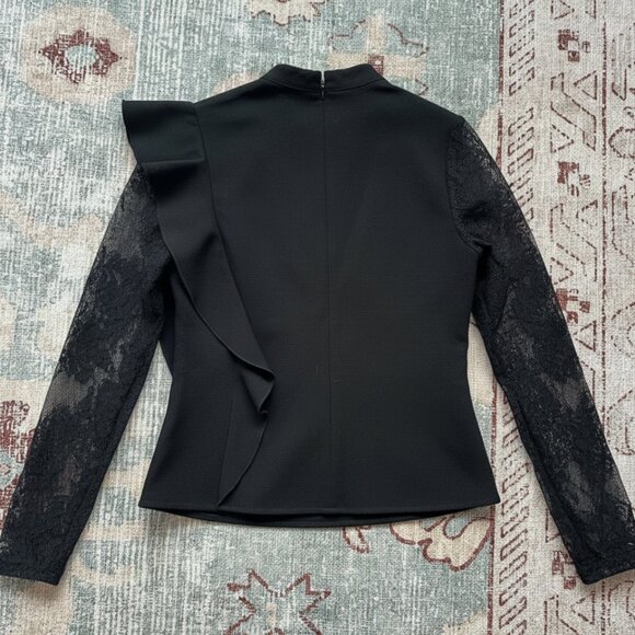 Self-Portrait Ophelia Ruffled Lace-Sleeve Blouse - Picture 2 of 3